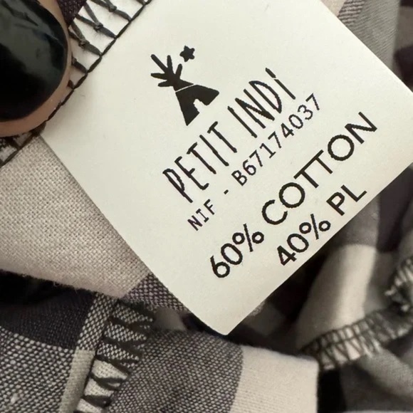 PETIT INDI • Bermuda Pant Shorts Vintage Black Ivory Made In Barcelona - Picture 4 of 5